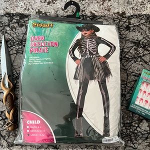 New girls dark skeleton costume